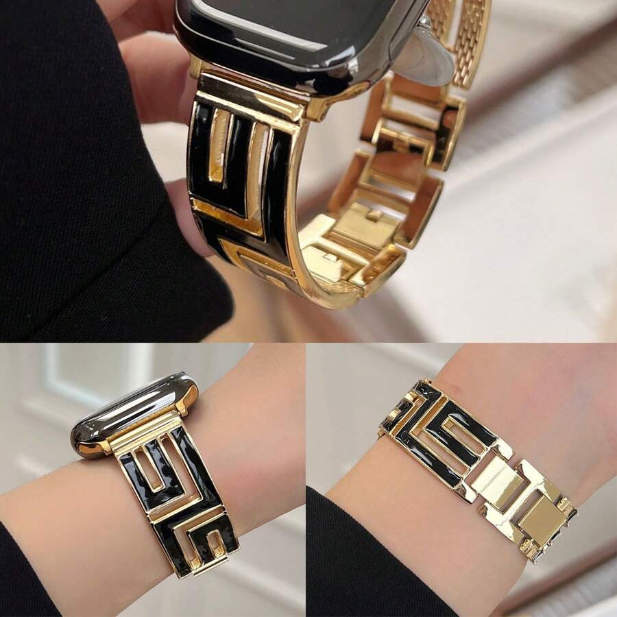 Minimalist Pearl Gold Metal Apple Watch Band